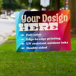 Full Color 24 x 18 Custom Printed Yard Signs