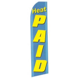 Heat Paid wind flag