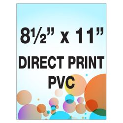 8 1/2 x 11 direct print PVC