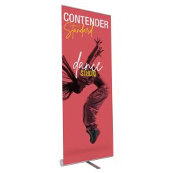 Contender Standard retractable banner stand in silver