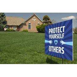 Yard Sign, Protect Yourself Gloves 24x18